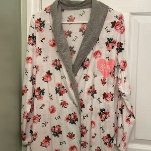 Floral bride robe